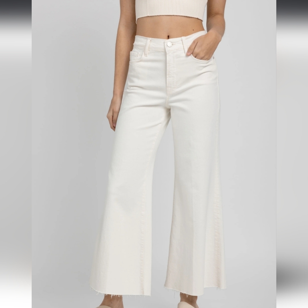 Frame Denim Cream Flare Jeans